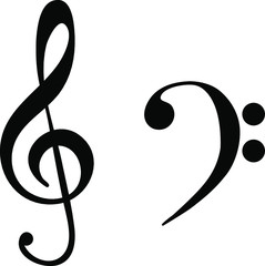 treble clef and notes
