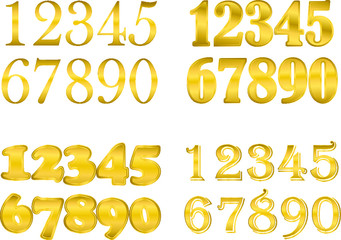 Set of golden numbers vector