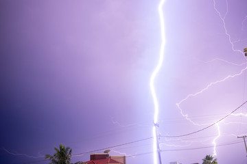 lightning in the city