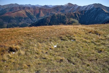 The game of autumn colors on the Polish side of the Rohace valley.