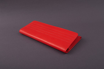 red leather wallet