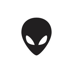 Alien icon symbol Flat vector illustration for graphic and web design. 