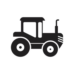 Tractor icon symbol Flat vector illustration for graphic and web design. 
