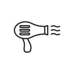 Hair Dryer icon symbol Flat vector illustration for graphic and web design. 