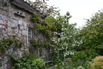 Fototapeta na wymiar A traditional Dovecote in a garden in St Andrews, Fife
