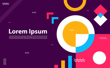 Fototapeta premium Modern geometric abstract background covers set. minimal covers design. Colorful geometric background.