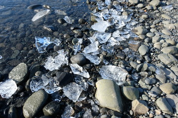 Diamond Beach at Jokulsarlon Glacier Lagoon