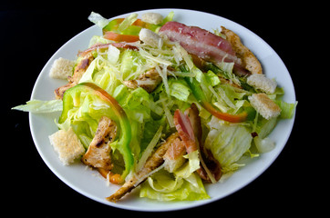 salad with chicken and vegetables