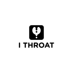 throat logo with abstract design concept for health