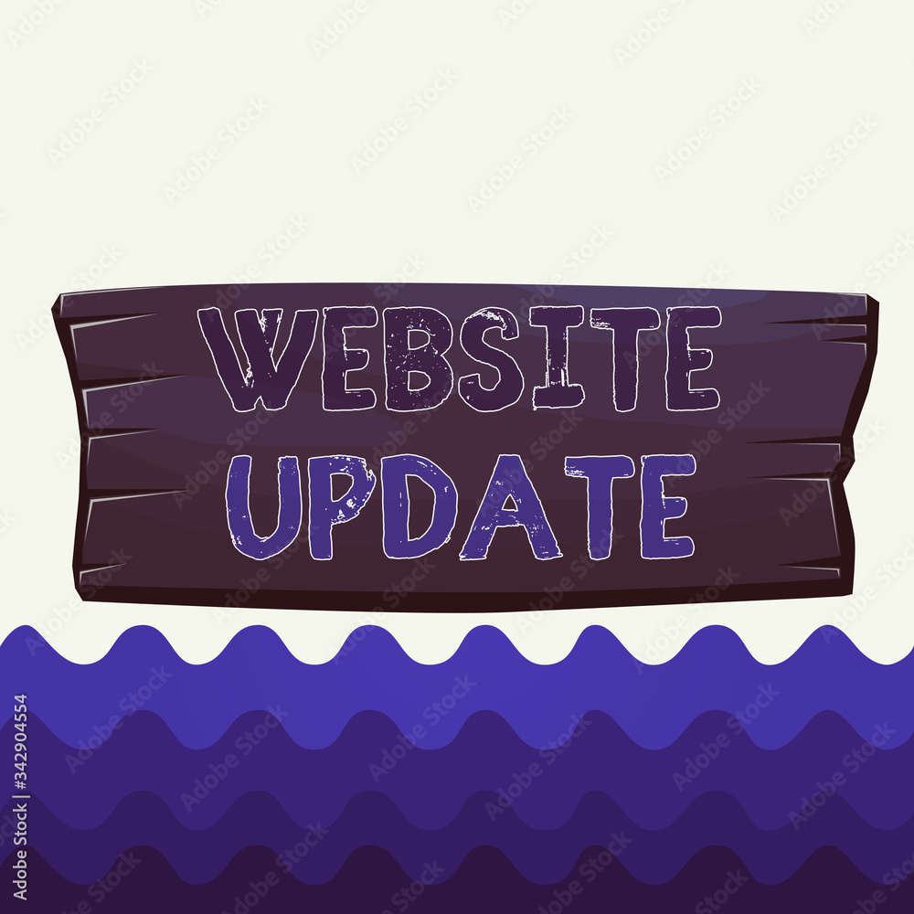 Wall mural conceptual hand writing showing website update. concept meaning keeping the webpage and content up t