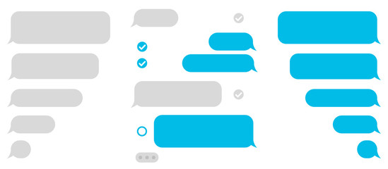 Fototapeta Set message icons, dialogue. Social network chatting window – vector obraz