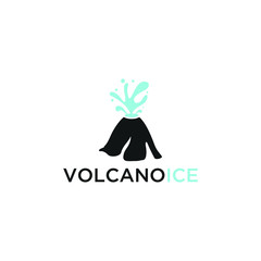 volcano logo with modern and lava erupting design concept