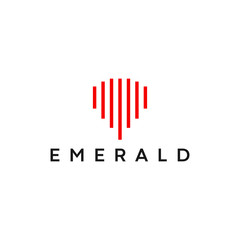 jewelery logo with abstract modern concept and line design
