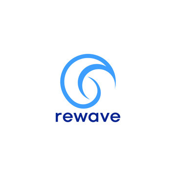 wave logo with simple design concept