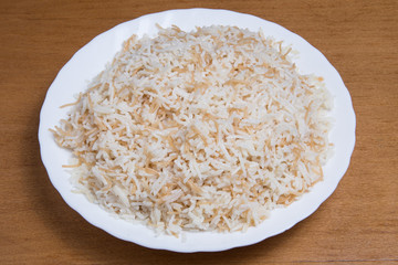 Portion of a steam rice