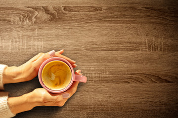 desk of free space and woman legs 