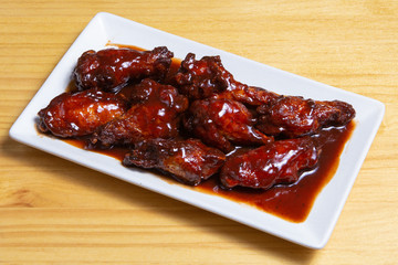 Alitas de pollo bbq