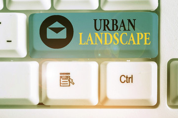 Conceptual hand writing showing Urban Landscape. Concept meaning images that capture scenes within...