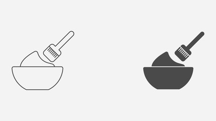 Dye outline and filled vector icon sign symbol