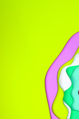 3D Rendering, Abstract colorful paper cut art background design for poster template, colorful background, pattern abstract background