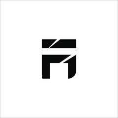 Fototapeta premium fh letter vector logo