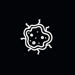 bacterium doodle icon, vector illustration