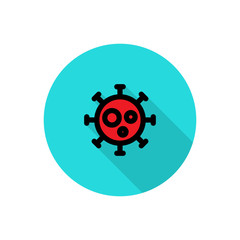 coronavirus flat icon, vector illustration