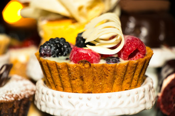 Postre de pie de frutas