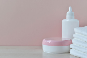 Basics for the baby. Accessories for baby hygiene. Newborn care.