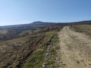 country road in Slatinita BISTRITA Romania,2020