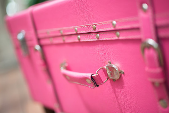 Close-up Of Pink Suitcase