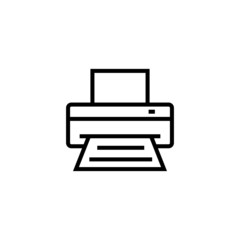 Printer icon vector design illustration in outline style design on white background