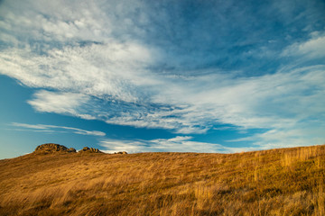 autumn colorful mountain rocks nature landscape scenic view silence outdoor environment without people here evening sunset