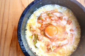 fried eggs with bacon