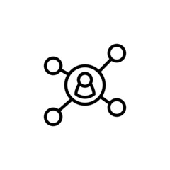 Network vector icon design, Social media sign in outline style on white background