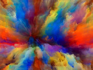 Foto auf Acrylglas Gemixte farben Farbe Burst-Hintergrund