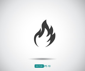 Fire Icon, logo Vector illustration