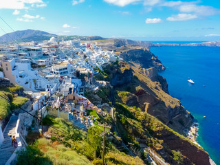 Amazing Santorini island summer view, Cyclades, Greece