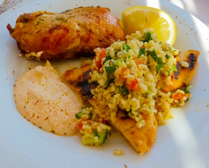Amazing tasty and healthy greek food in Cyclades, Greece