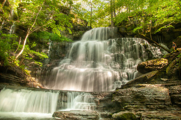 Machine Falls Near Tullahoma, Tennessee in Early Spring - Beautiful Waterfall