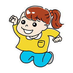ジャンプする女の子