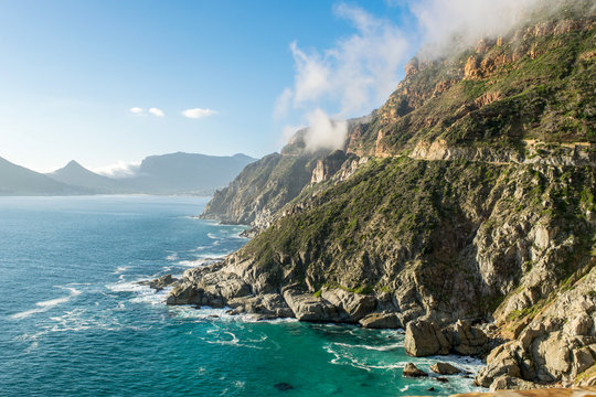 Aussichtspunkt auf dem Chapmans Peak Drive - Blick auf K&uuml;ste und Ozean