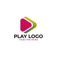 play logo icon vector isolated