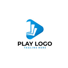 play logo icon vector isolated
