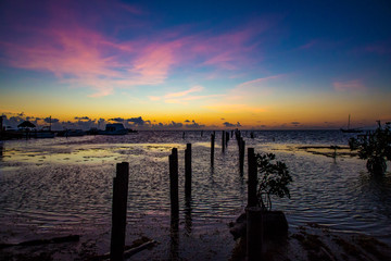 Obraz premium Colorful sunrise in Caribbean