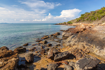 Fototapeta na wymiar Rayong Thailand, sea rock landscape