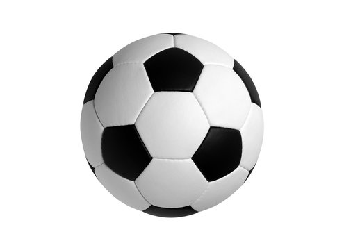 Soccer Ball Isolated on White Background. Classic soccerball, Football, Sport, Textured. High Quality.