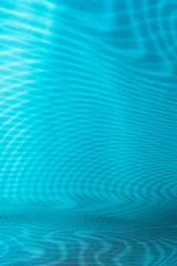 Plakat abstract background: unique wavy pattern of overlaying two grids, blurry and tinted to light turquoise hues