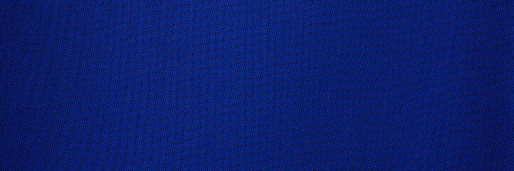 dark abstract background: unique wavy pattern of overlaying two grids, blurry and painted in classic blue