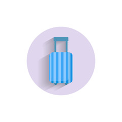 Suitcase icon. Flat design style modern vector illustration. Isolated on stylish color background. Flat long shadow icon. Elements in flat design.